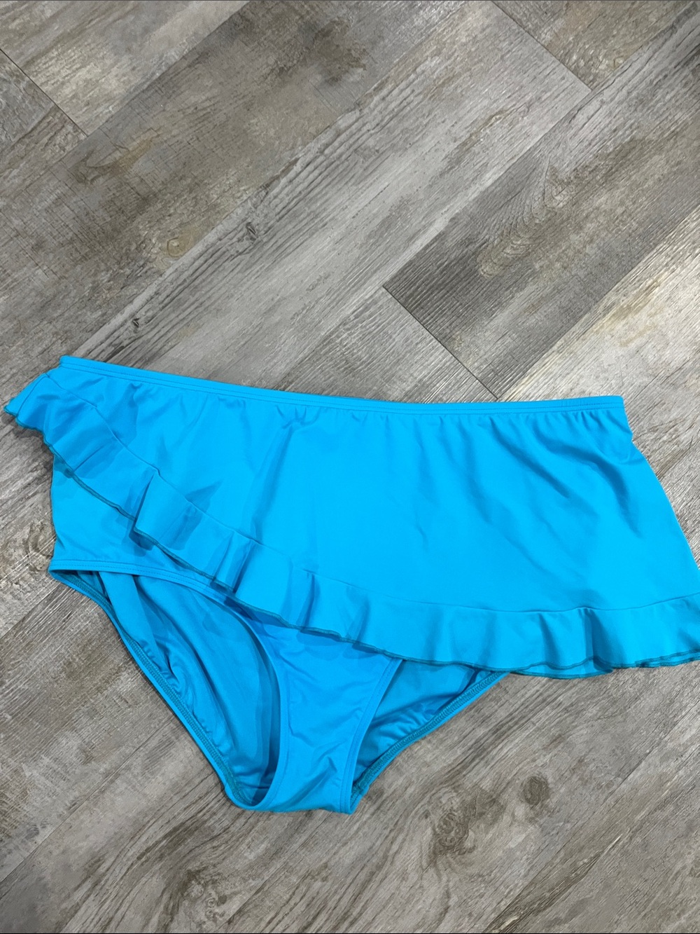 Turquoise Ruffle Swim Bottoms - Picture 2 of 10